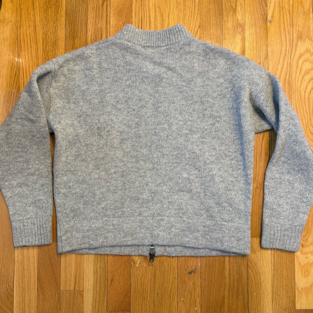 Gray Zip-Up Cardigan - Picture 5 of 5